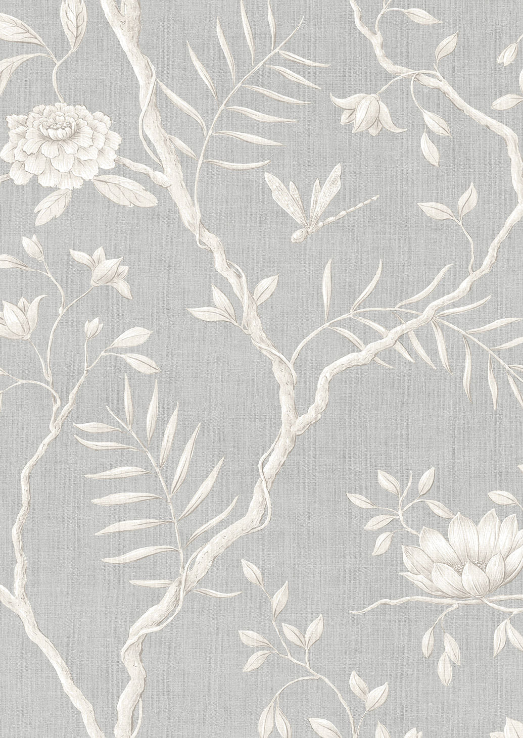 Jasper Peony Wallpaper - Gray