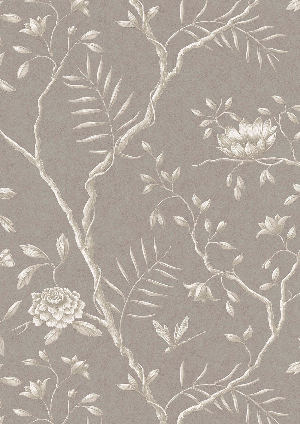 Jasper Peony Wallpaper - Gray