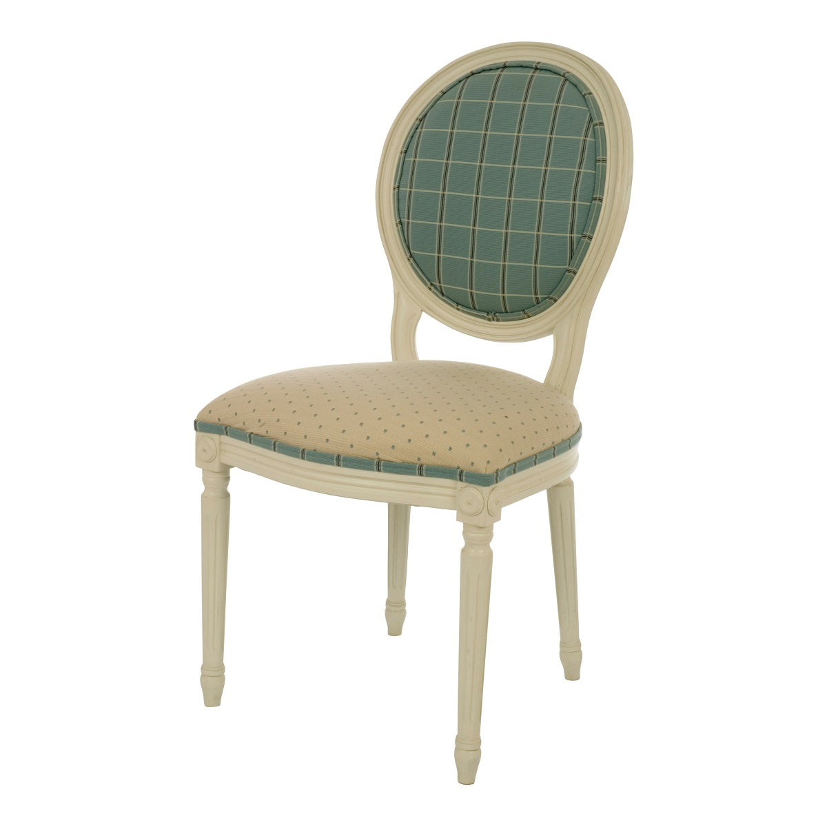Oval Wooden Upholstered Chair - detail