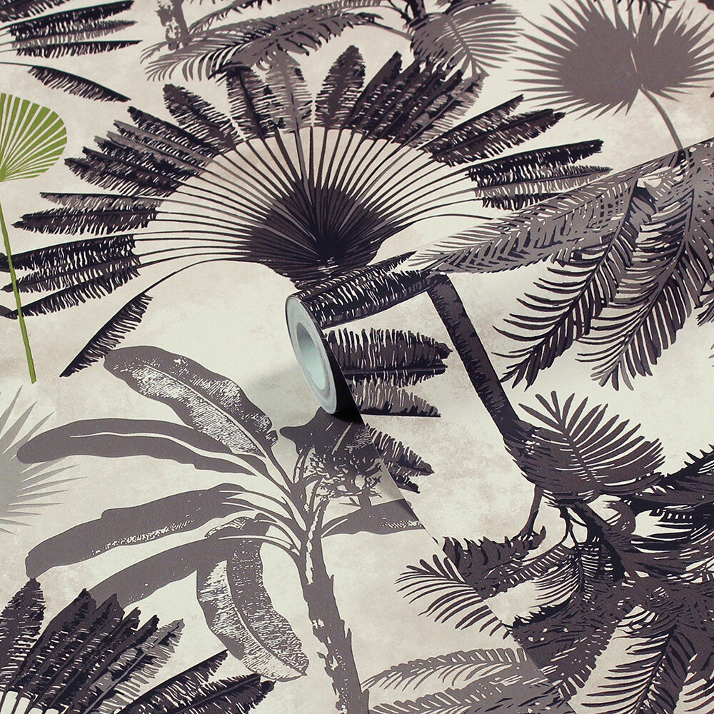 Malaysian Palm Wallpaper - Gray