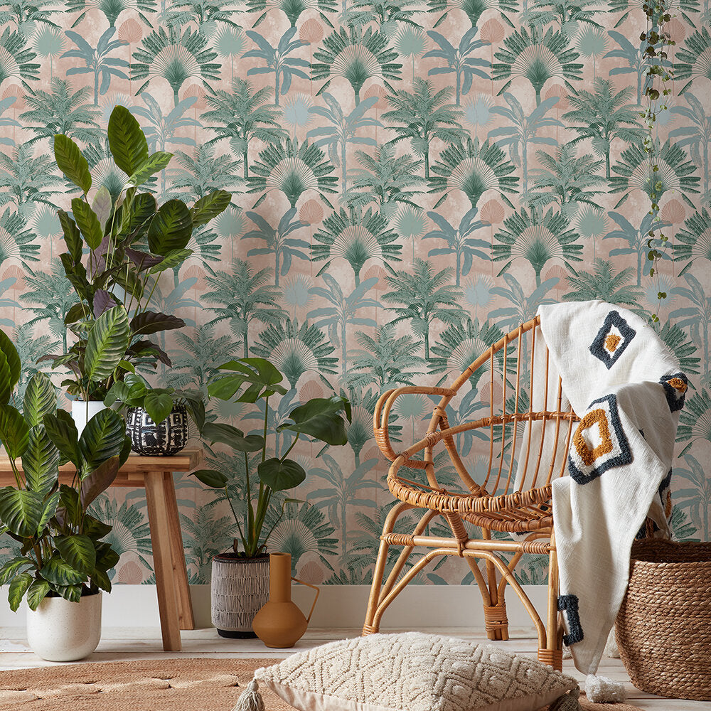 Malaysian Palm Room Wallpaper - Green
