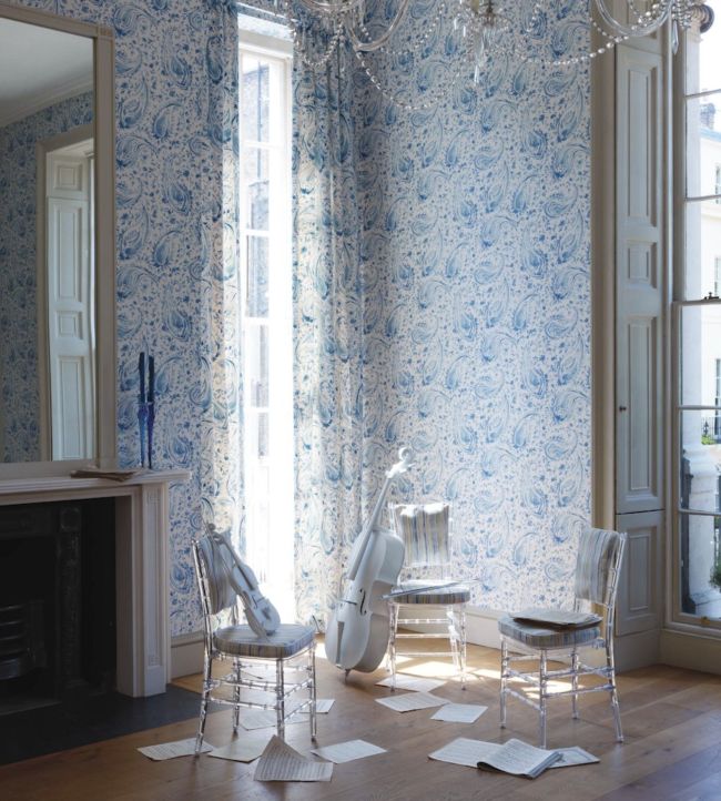 Pamir Room Wallpaper - Blue