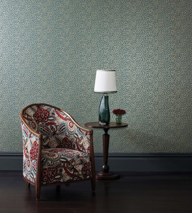 Kingsley Room Wallpaper - Blue