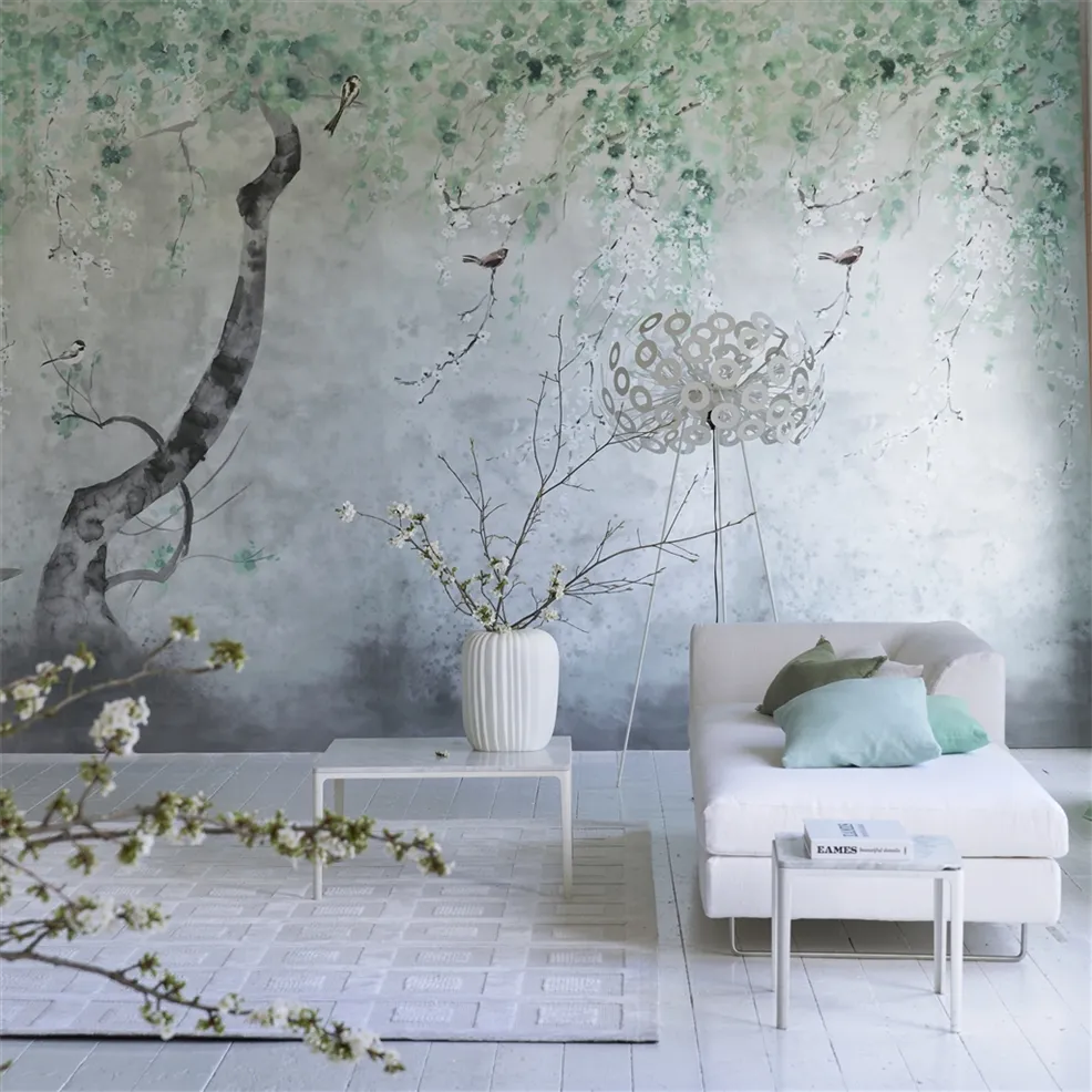Shinsha Scene 2 Celadon Room Wallpaper