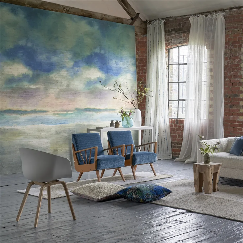 Paysage Marin Grasscloth Sky Room Wallpaper