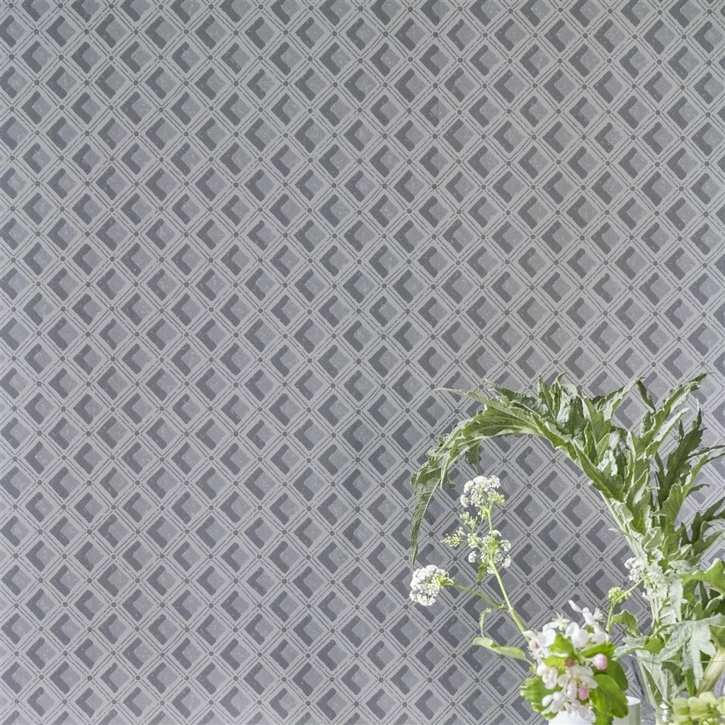 Amsee Geometric Room Wallpaper - Blue