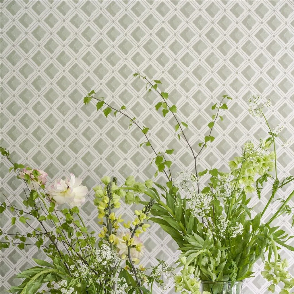 Amsee Geometric Room Wallpaper - Gray