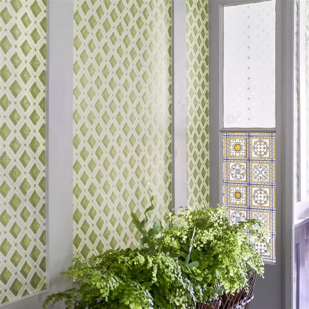Amsee Geometric Room Wallpaper - Green