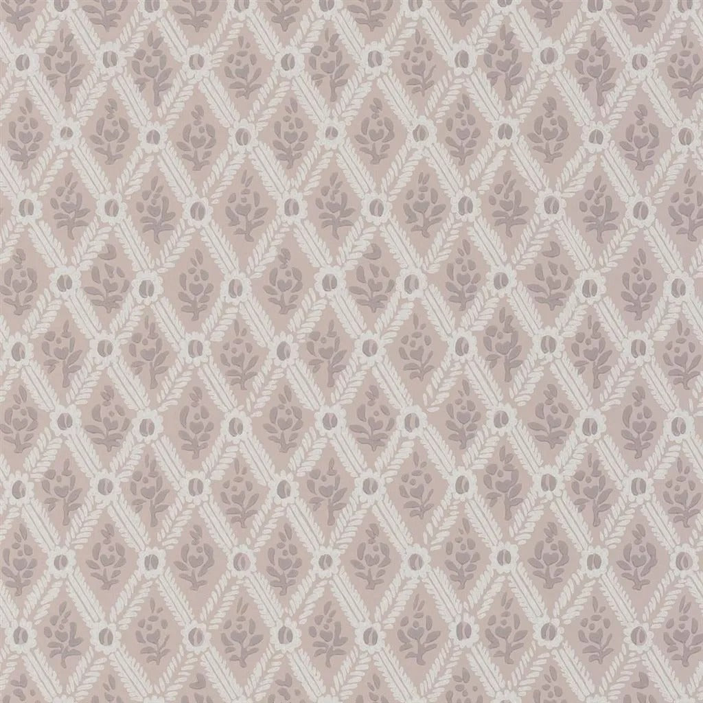St John Street Trellis Wallpaper - Pink