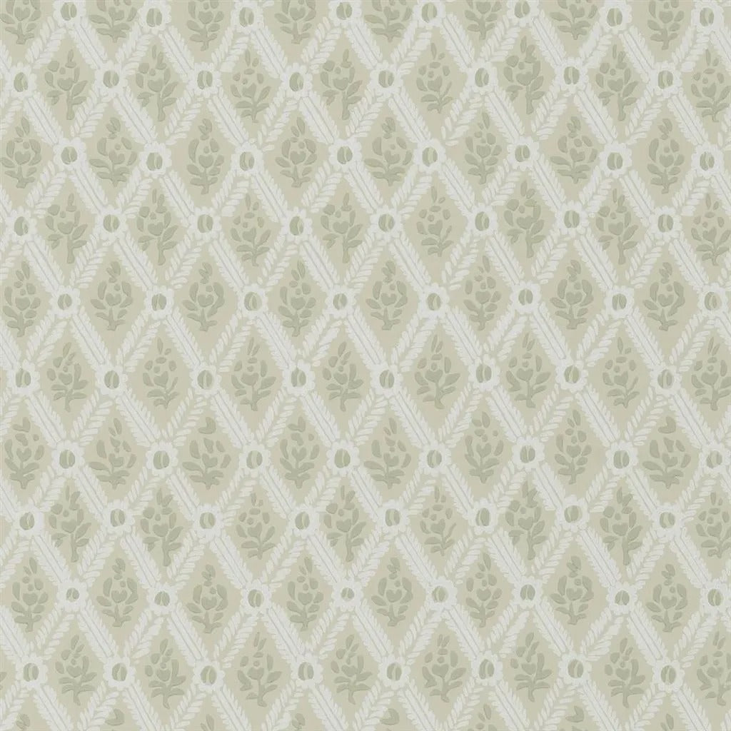 St John Street Trellis Wallpaper - Green