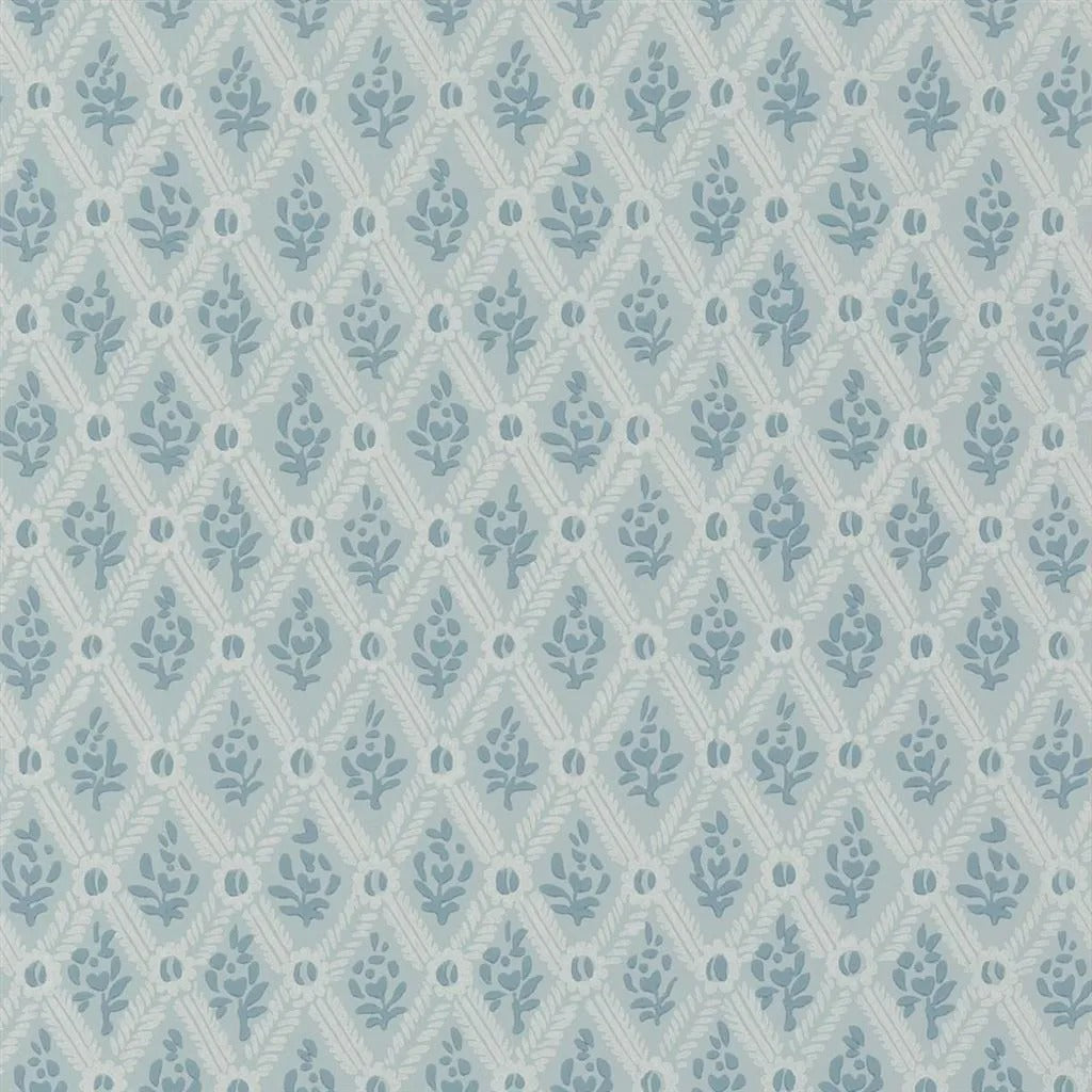 St John Street Trellis Wallpaper - Teal