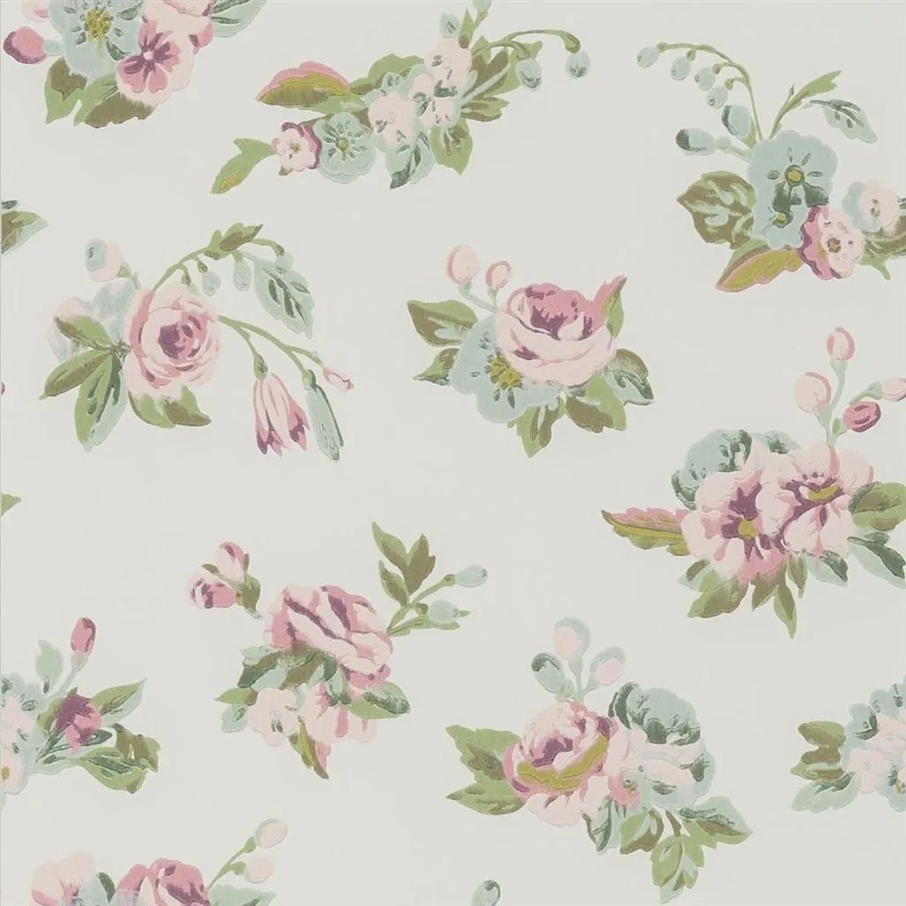 Craven Street Flower Wallpaper - Green