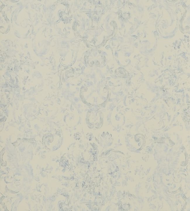 Old Hall Floral Wallpaper - Blue