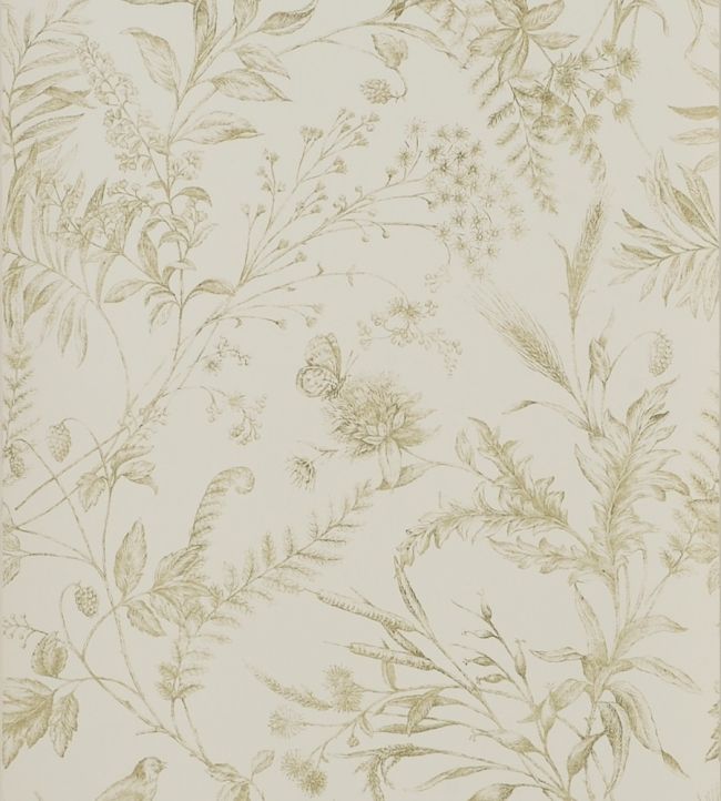 Fern Toile Wallpaper - Sand