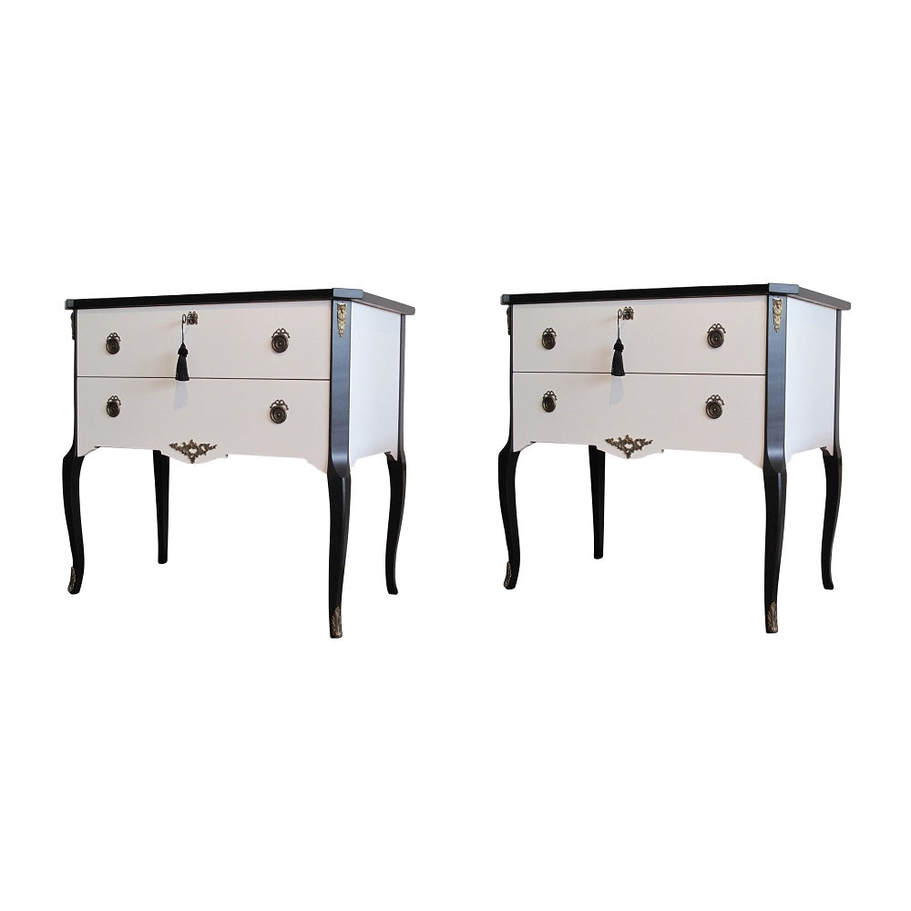 Coco Chanel Gustavian Louis XV Style Chest (A Pair)