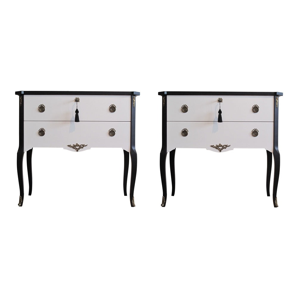 Coco Chanel Gustavian Louis XV Style Chest (A Pair)