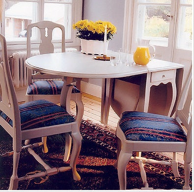 Rococo Folding Drop Leaf table - in situ