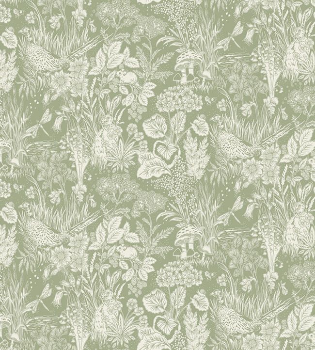 The Willows Wallpaper - Green