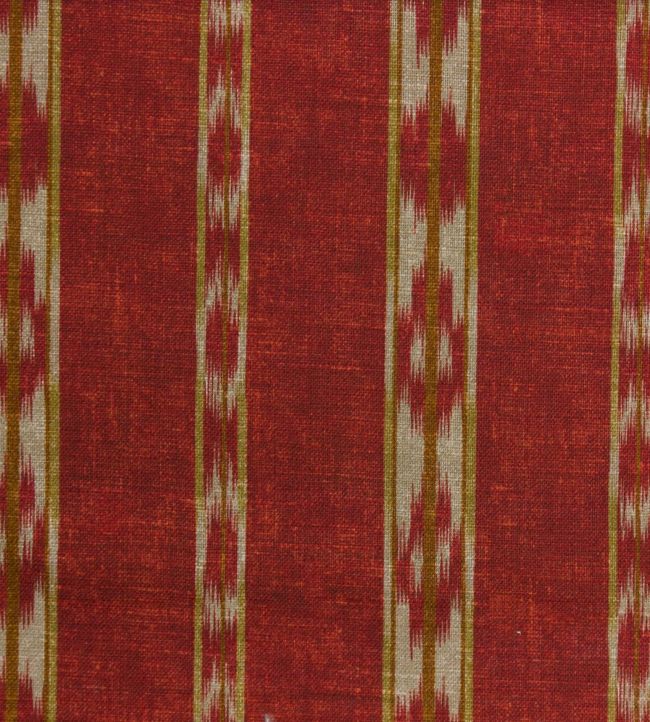 Ikat Stripe Fabric - Red