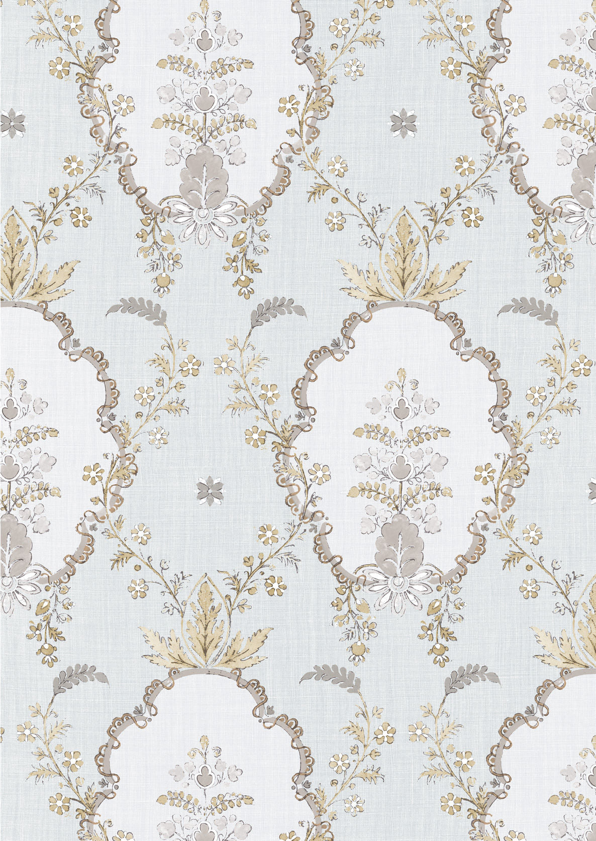 Vallance Wallpaper - Teal - Lewis & Wood