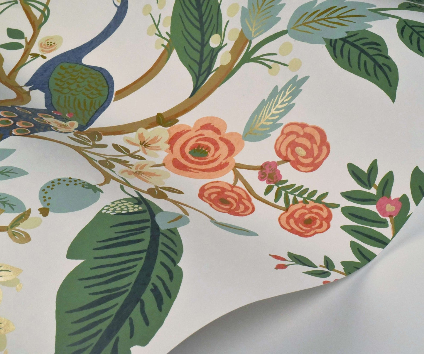 Peacock Wallpaper - Green - Rifle