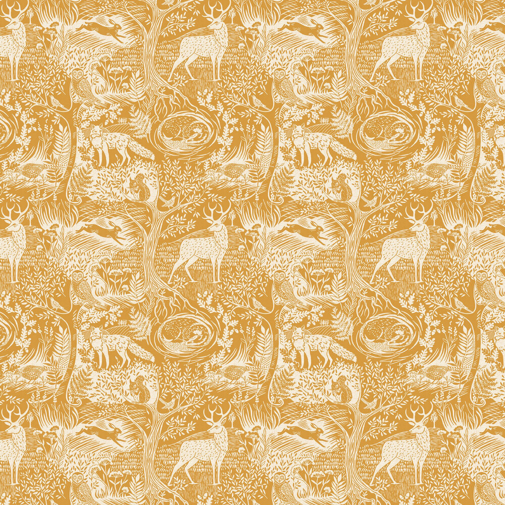 Winter Woods Wallpaper - Yellow