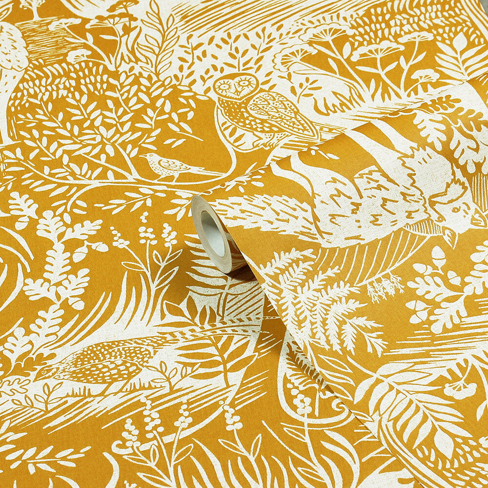 Winter Woods Wallpaper - Yellow