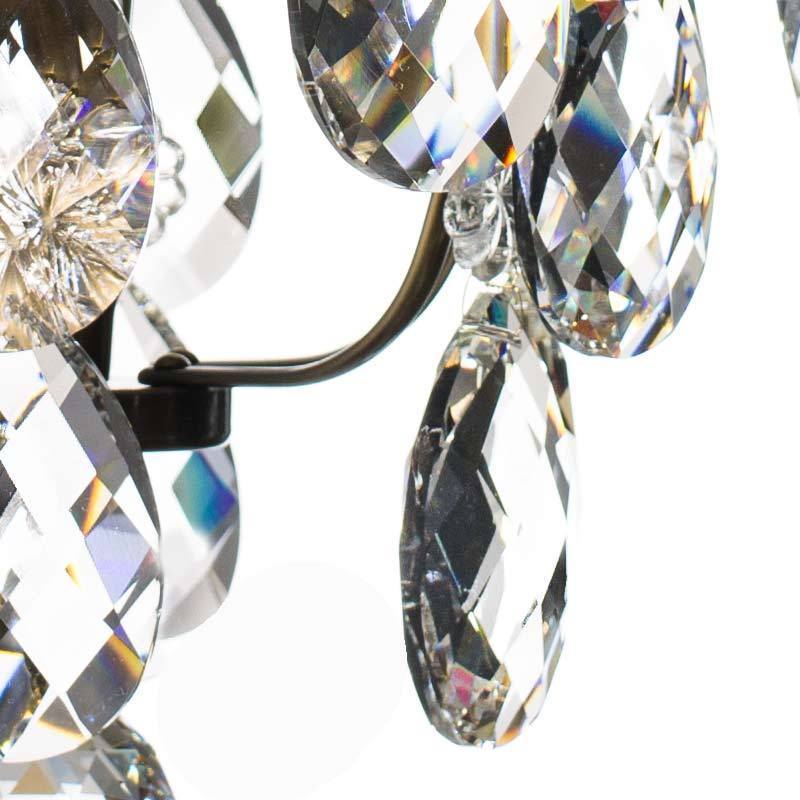 Baroque Chandelier - Dark Brass Baroque Chandelier crystal detail