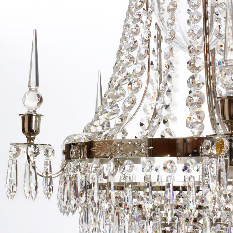 10 Large Nickel Bathroom Chandelier