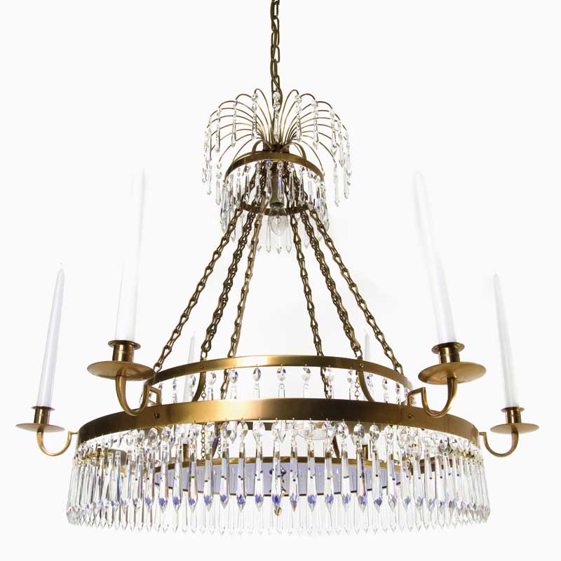 Crystal Chandelier - Swedish Style - Gustavian