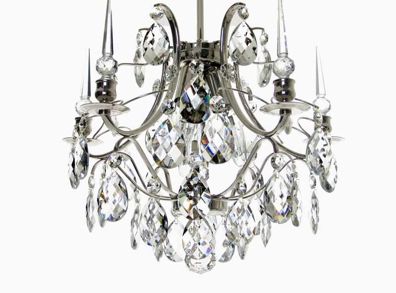 Baroque Chandelier - Drop Crystals - Nickel detail