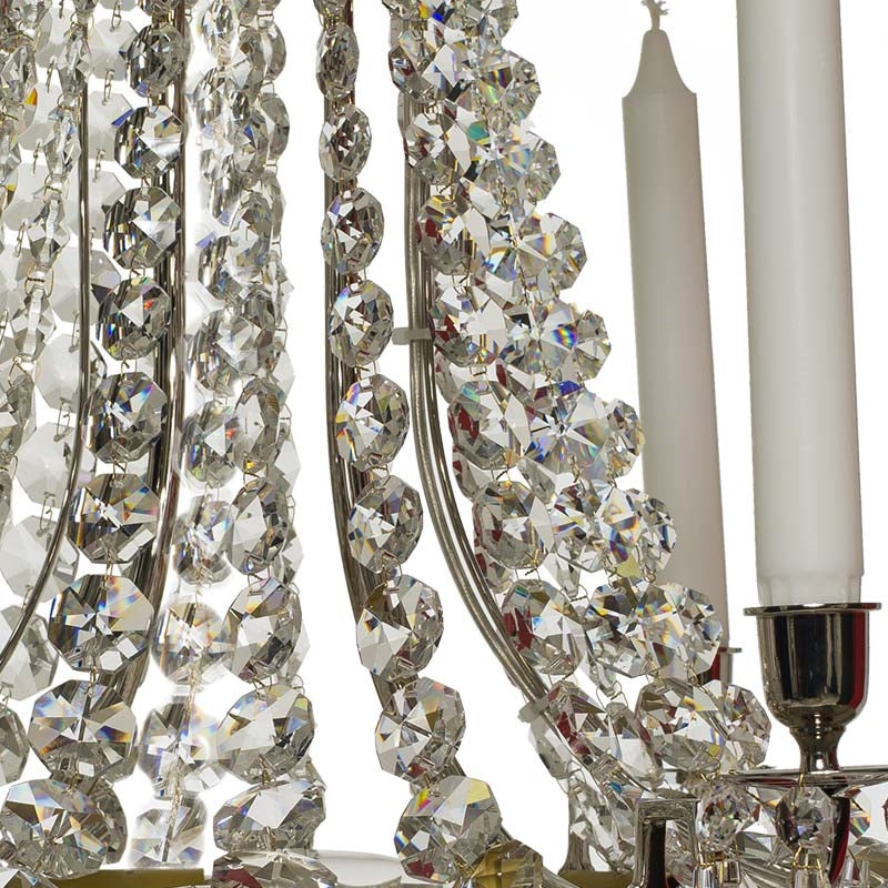 Empire Chandelier - 6 Arms crystal detail