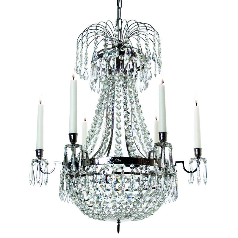 Empire Chandelier - 6 Arms lite up