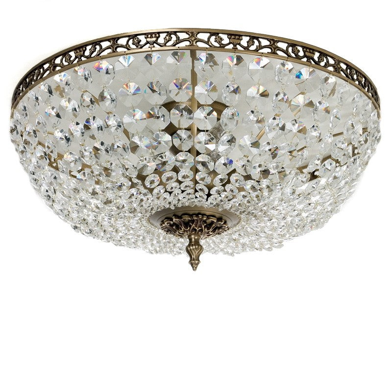 Crystal Plafond - Diameter 48cm - Brass