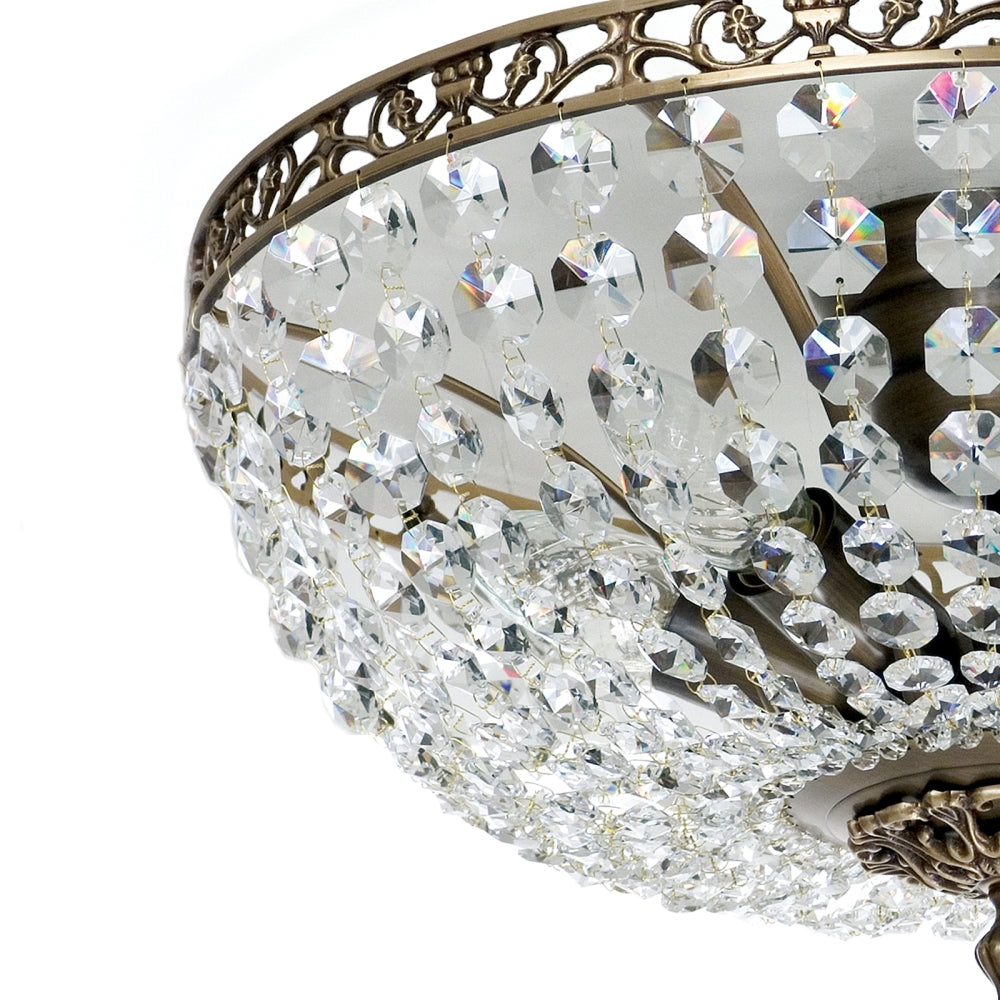 Crystal Plafond - Diameter 48cm - Brass - crystal detail