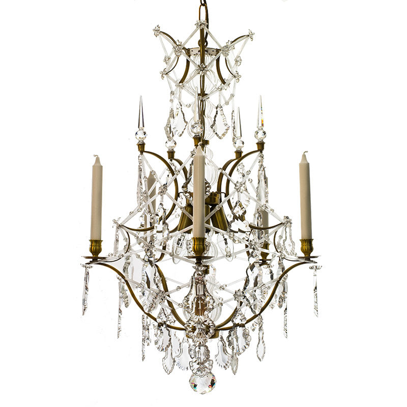 medium Crystal Chandelier by Gustavian