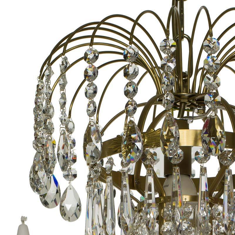 Empire Chandelier - Light Brass Empire Style 6 Arm Chandelier