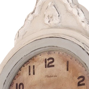Mora Wall Clock Antique White with grey - face detail