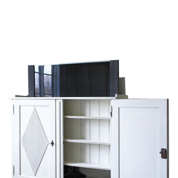 TV cabinet with motor and shelving