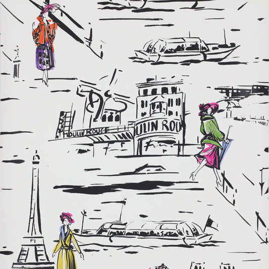 La Parisienne Wallpaper - White