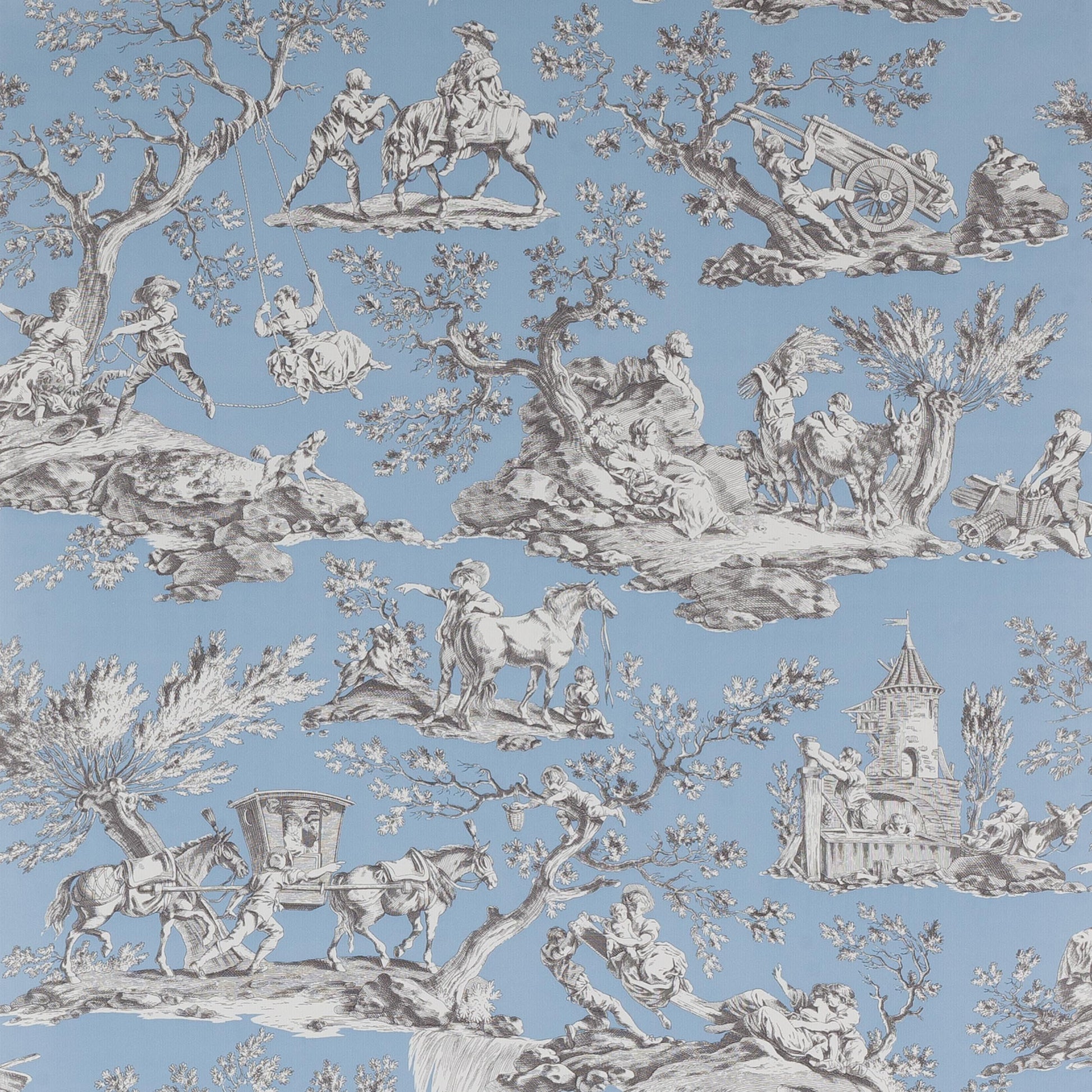 La Musardiere Wallpaper - Blue