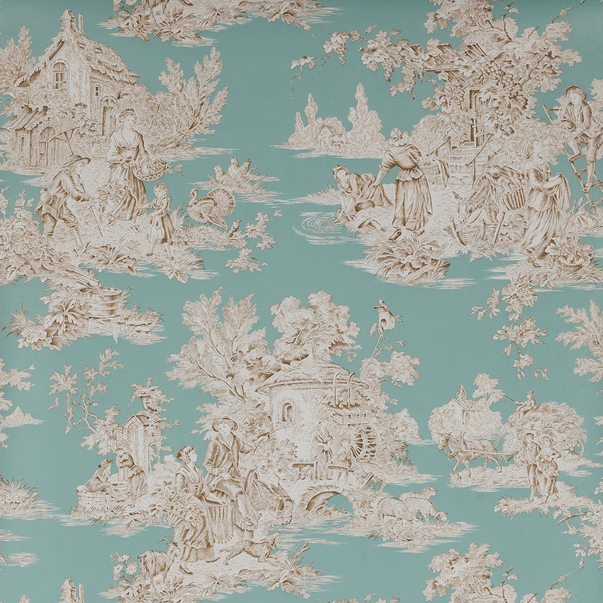 Campagne Wallpaper - Teal