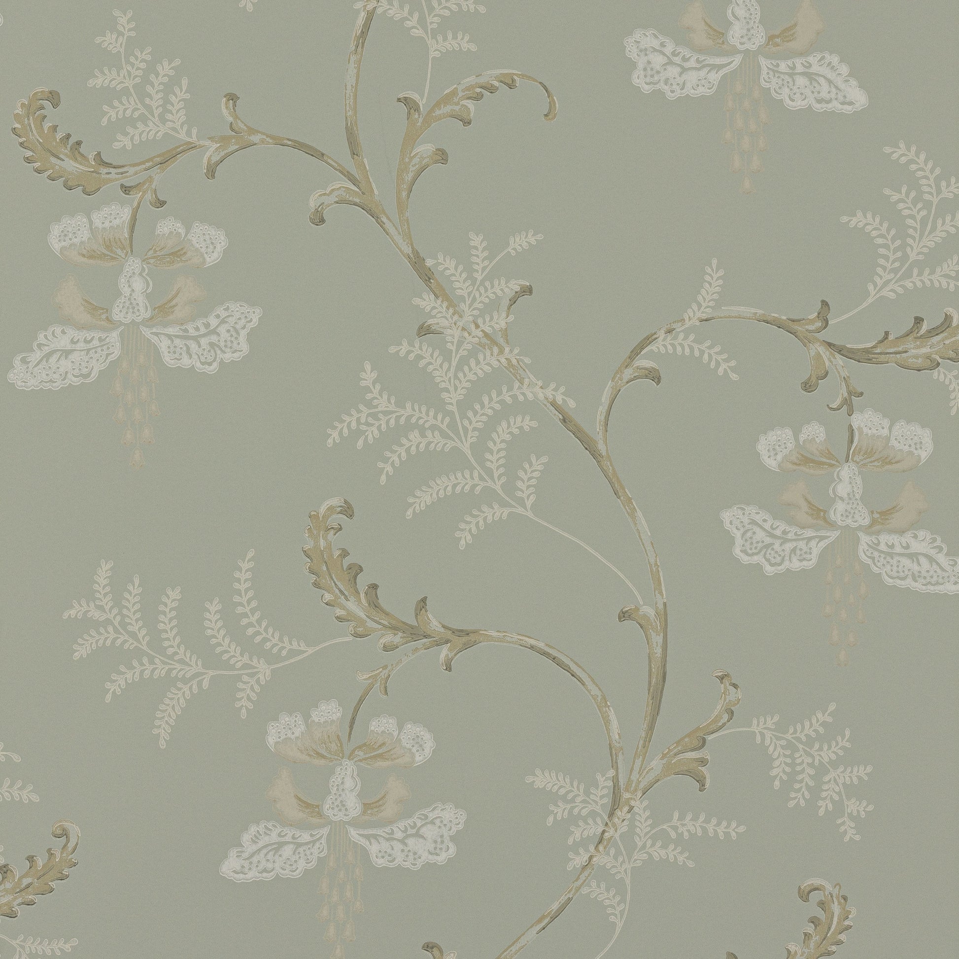 Bellflower Wallpaper - Gray