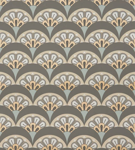 Deco Scallop Wallpaper - Gray
