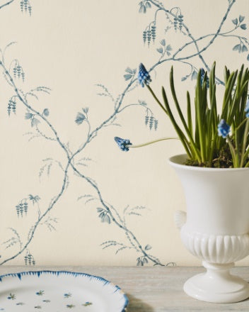 Roussillon Room Wallpaper - Blue
