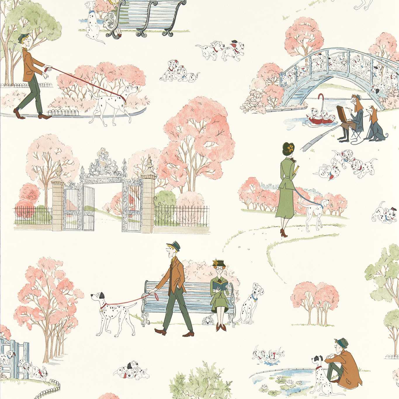 101 Dalmatians Wallpaper - Candy Floss - DDIW217289 - Sanderson