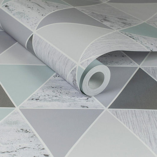 103291 - Reflections Wallpaper - Mint - Graham & Brown