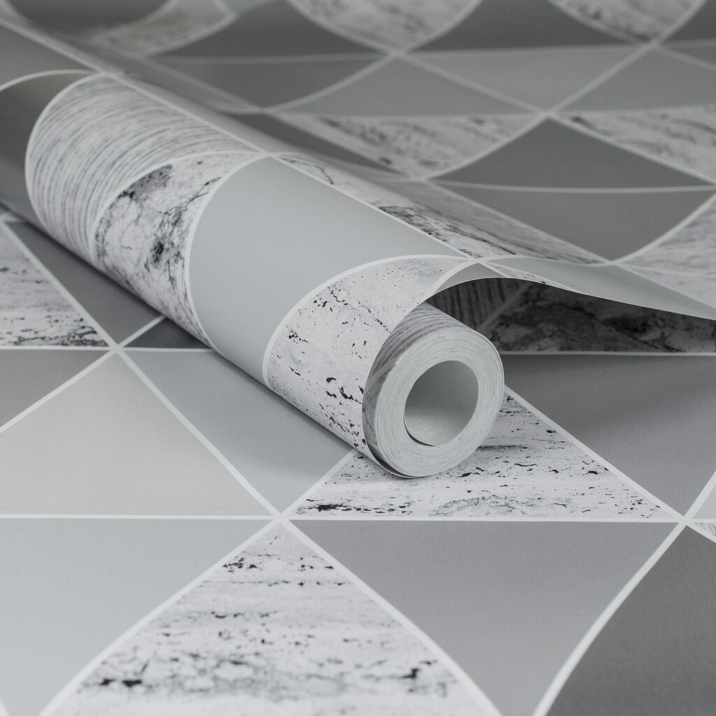 103292 - Reflections Wallpaper - Silver - Graham & Brown