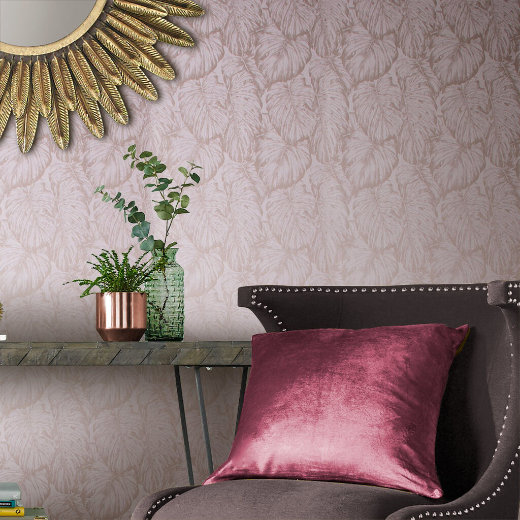103767 - Tropical Wallpaper - Blush - Graham & Brown