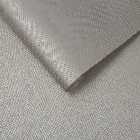 104748 - Chevron Texture Wallpaper - Natural - Graham & Brown